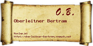 Oberleitner Bertram névjegykártya